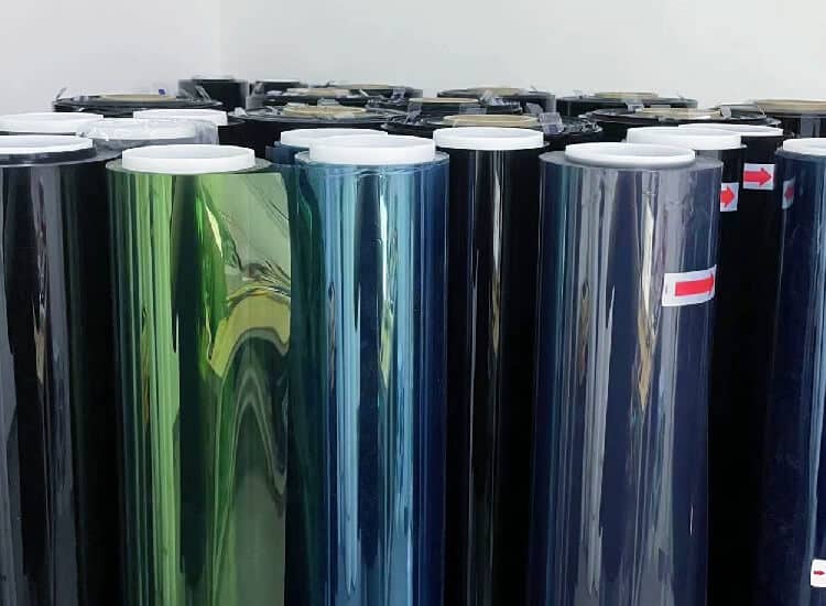Automotive window tint film sample used for distributor testing before bulk orders