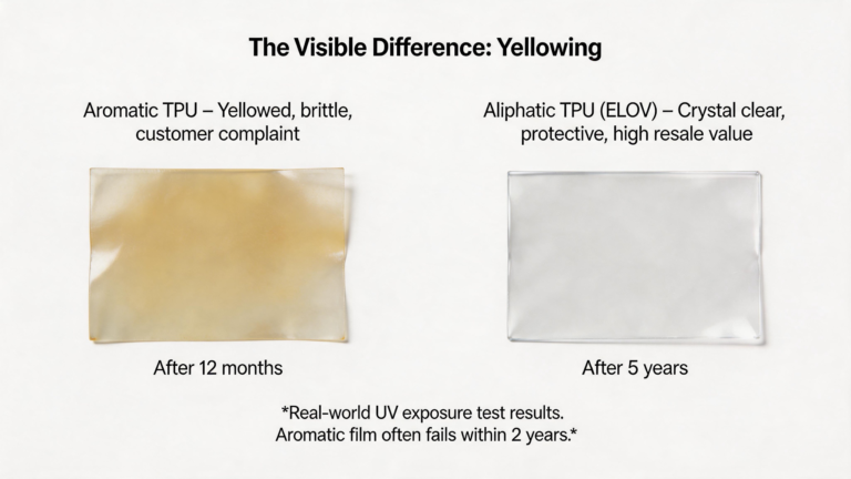 Aliphatic vs. Aromatic TPU: Why the Chemistry of Your PPF Matters for Long-Term Profits