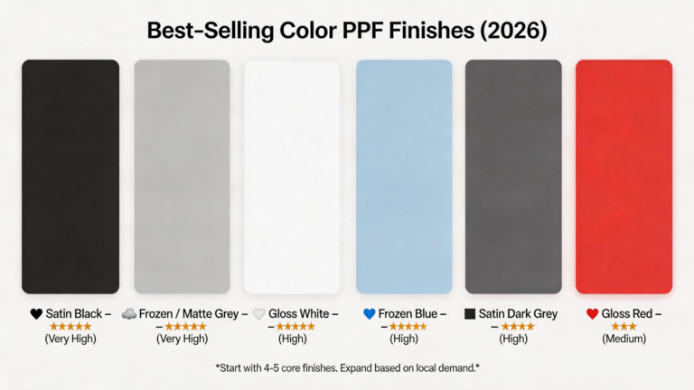 Best-Selling Color PPF Finishes (2026)