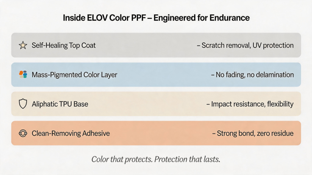Inside ELOV Color PPF - Engineered for Endurance