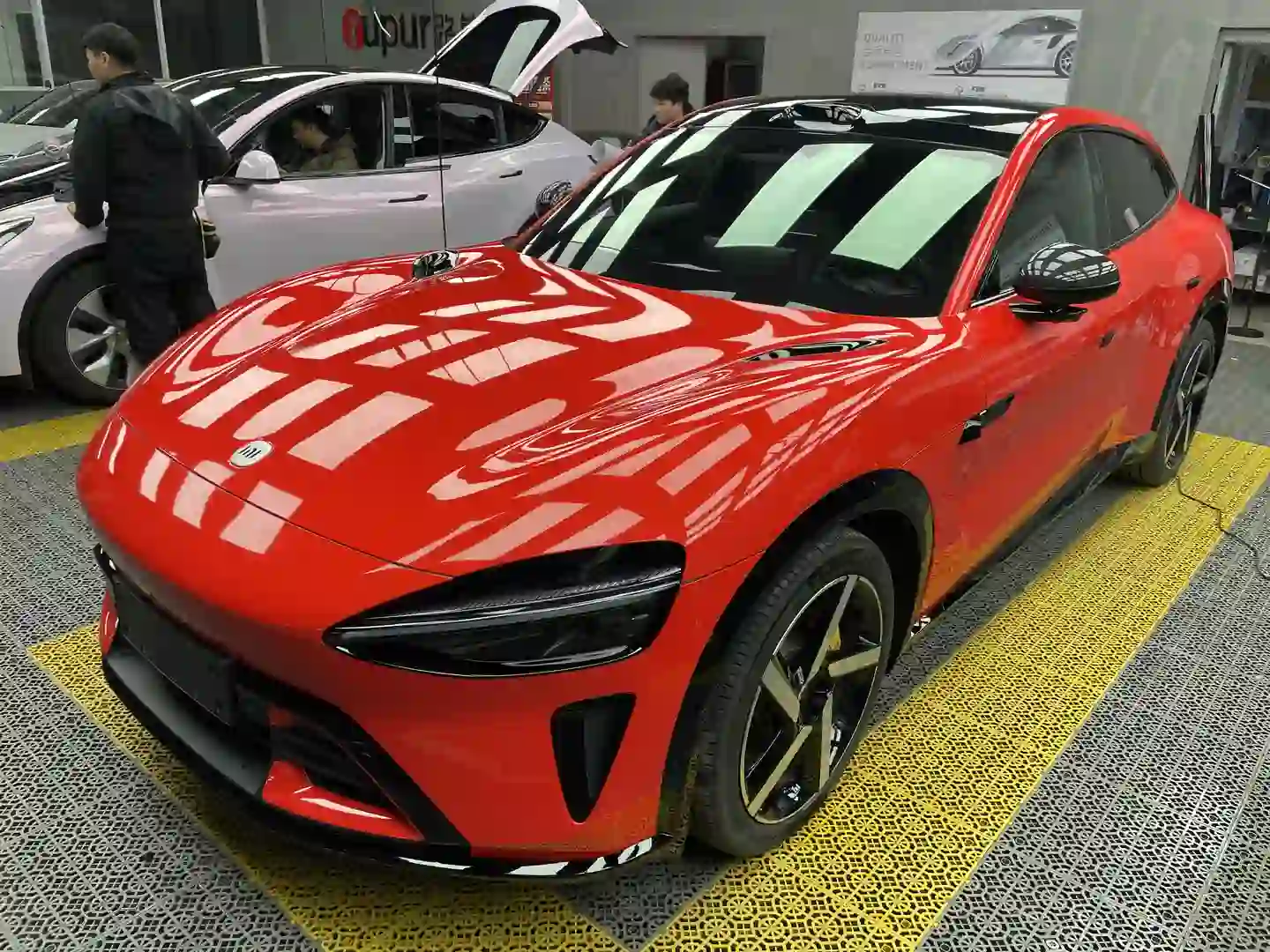 ELOV PPF-CP003 Ferrari Red color PPF application on car - image 1