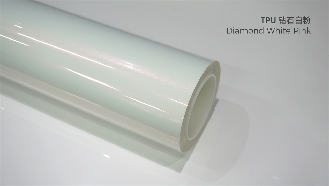 ELOV PPF-CP015 Diamond White Pink color paint protection film roll