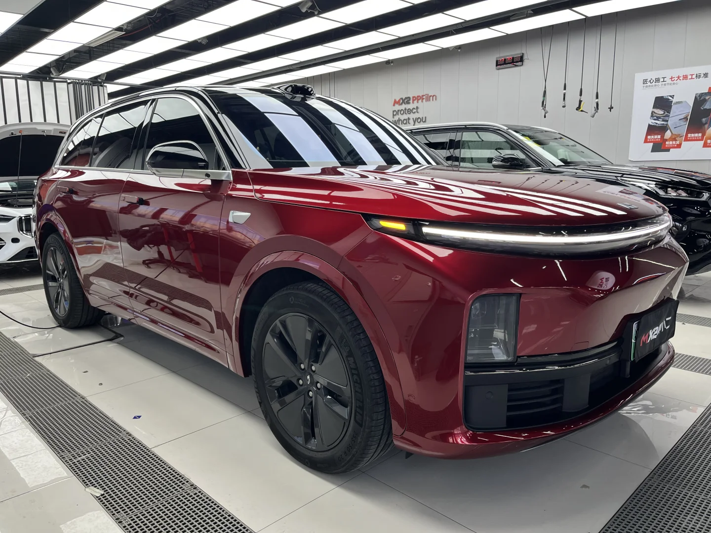 ELOV PPF-CP020 Metallic Dragon's Blood Red color PPF application on car - image 4