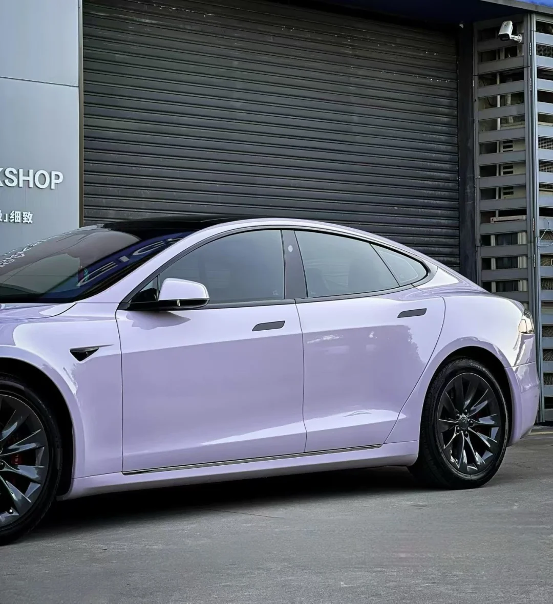 ELOV PPF-CP039 Manta Purple color PPF application on car - image 4
