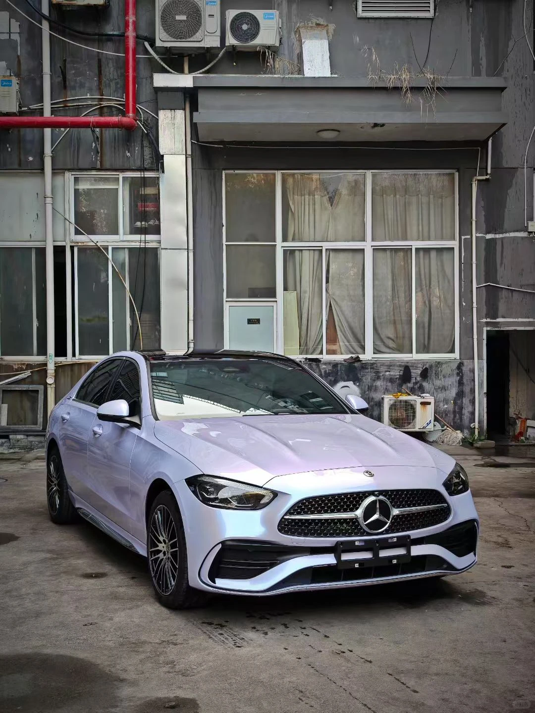 ELOV PPF-CP041 Metal Silver Phantom Purple color PPF application on car - image 3