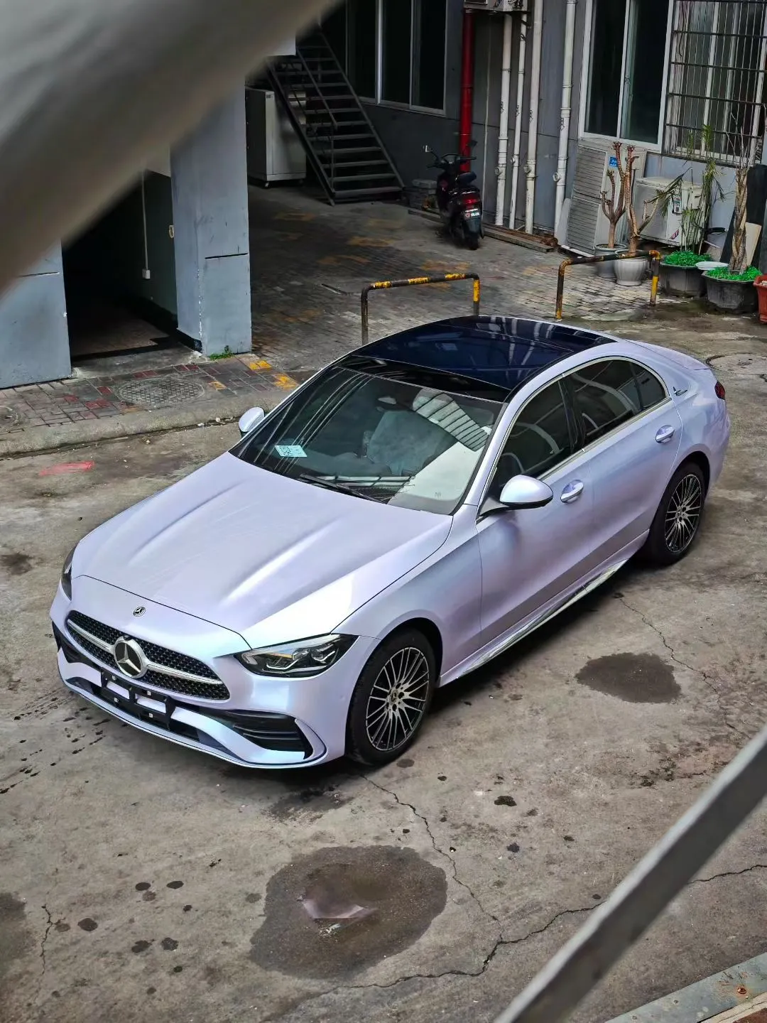 ELOV PPF-CP041 Metal Silver Phantom Purple color PPF application on car - image 4