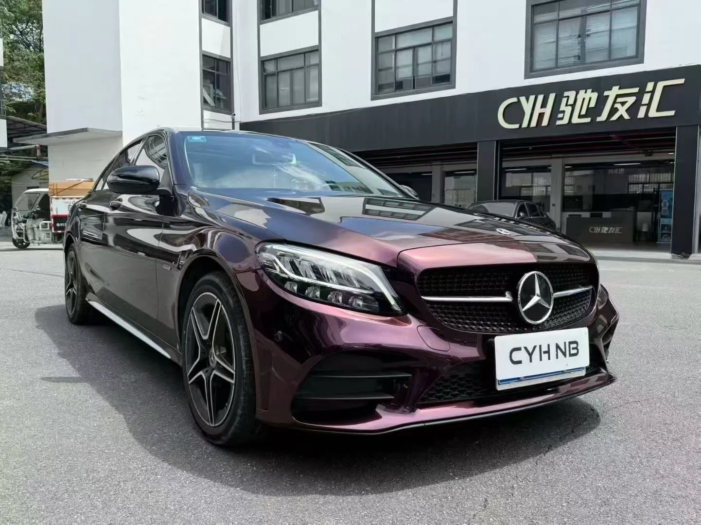 ELOV PPF-CP061 Super Bright Black Magic Purple color PPF application on car - image 4