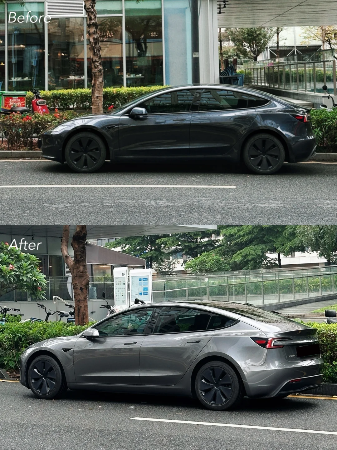 ELOV PPF-CP062 Metal Mountain Grey color PPF application on car - image 4