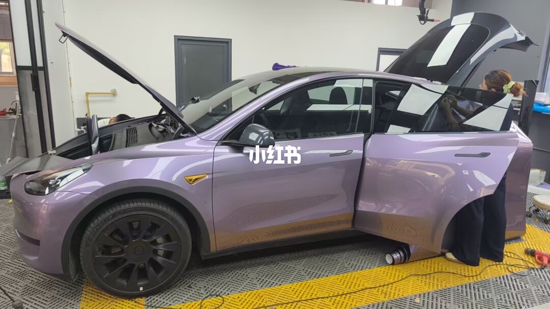 ELOV PPF-CP067 Spirit Mirror Purple color PPF application on car - image 1
