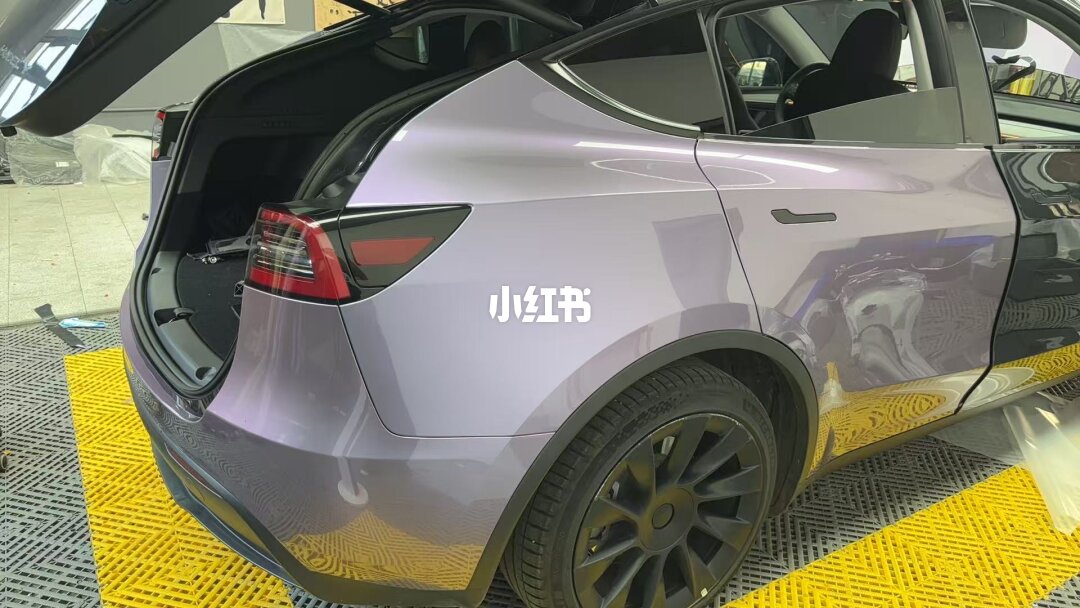 ELOV PPF-CP067 Spirit Mirror Purple color PPF application on car - image 2