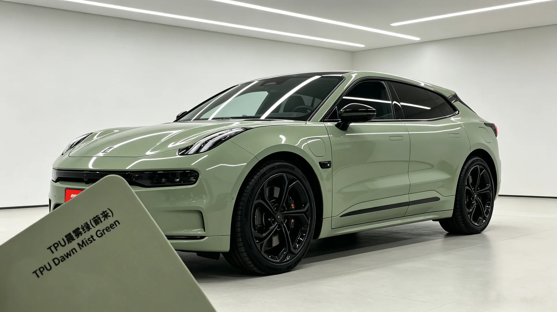 ELOV PPF-CP074 Dawn Mist Green color PPF application on car - image 2