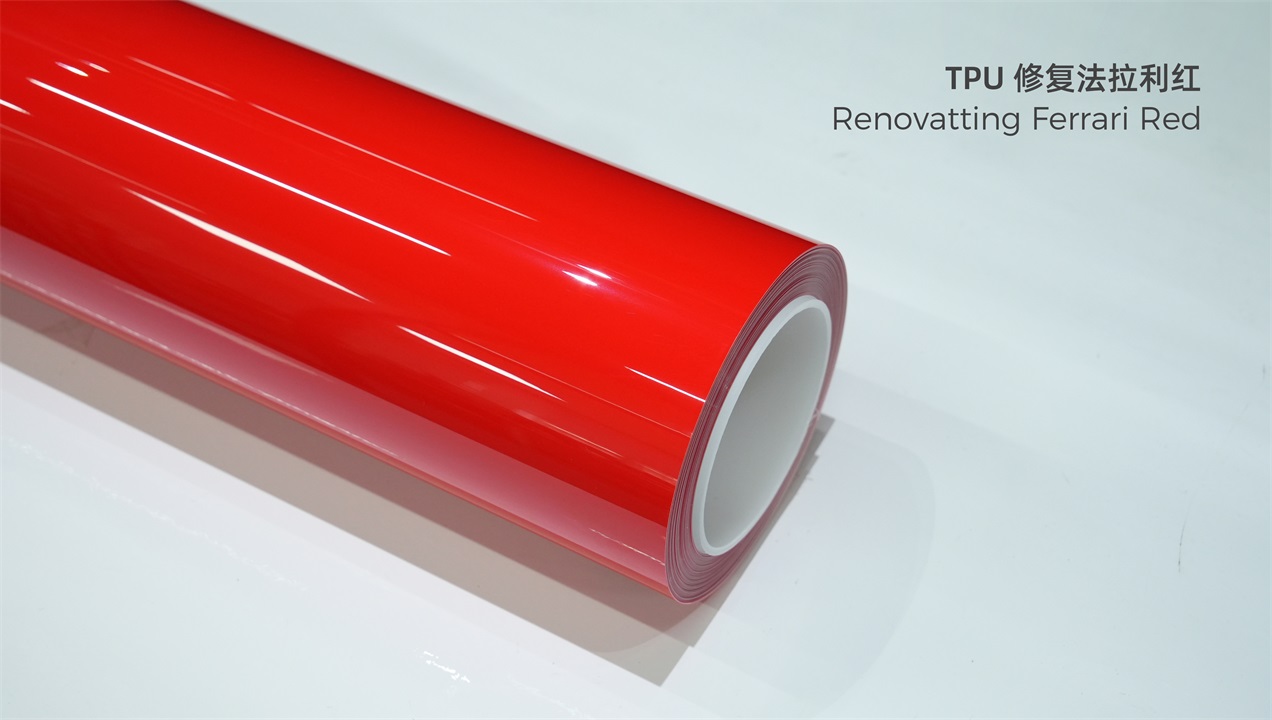 ELOV PPF-CP105 Renovatting Ferrari Red color paint protection film roll