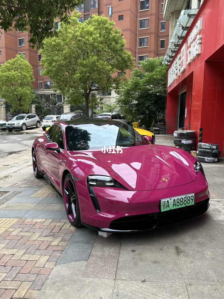 ELOV PPF-CP161 Starlight Ruby Red color PPF application photo on car