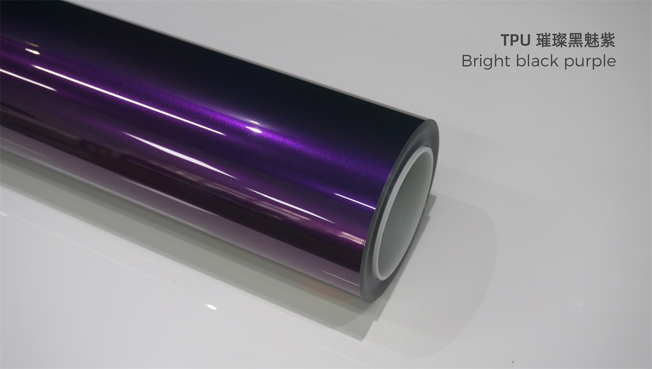 ELOV PPF-CP178 Bright Black Purple color paint protection film roll