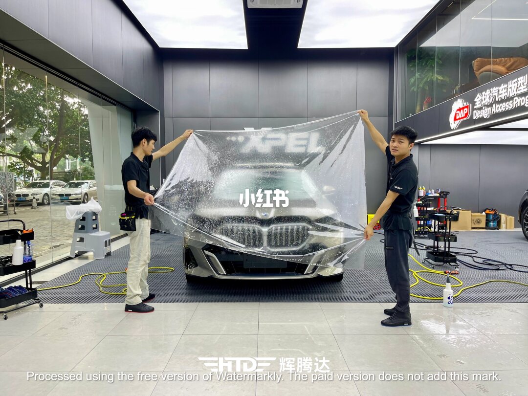 ELOV PPF-CP191 Brilliant Rock Lime color PPF application on car - image 3