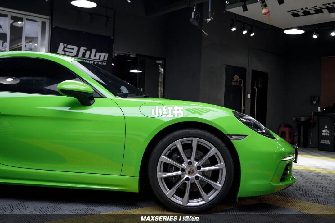 ELOV PPF-CP200 Lizard Green color PPF application on car - image 3