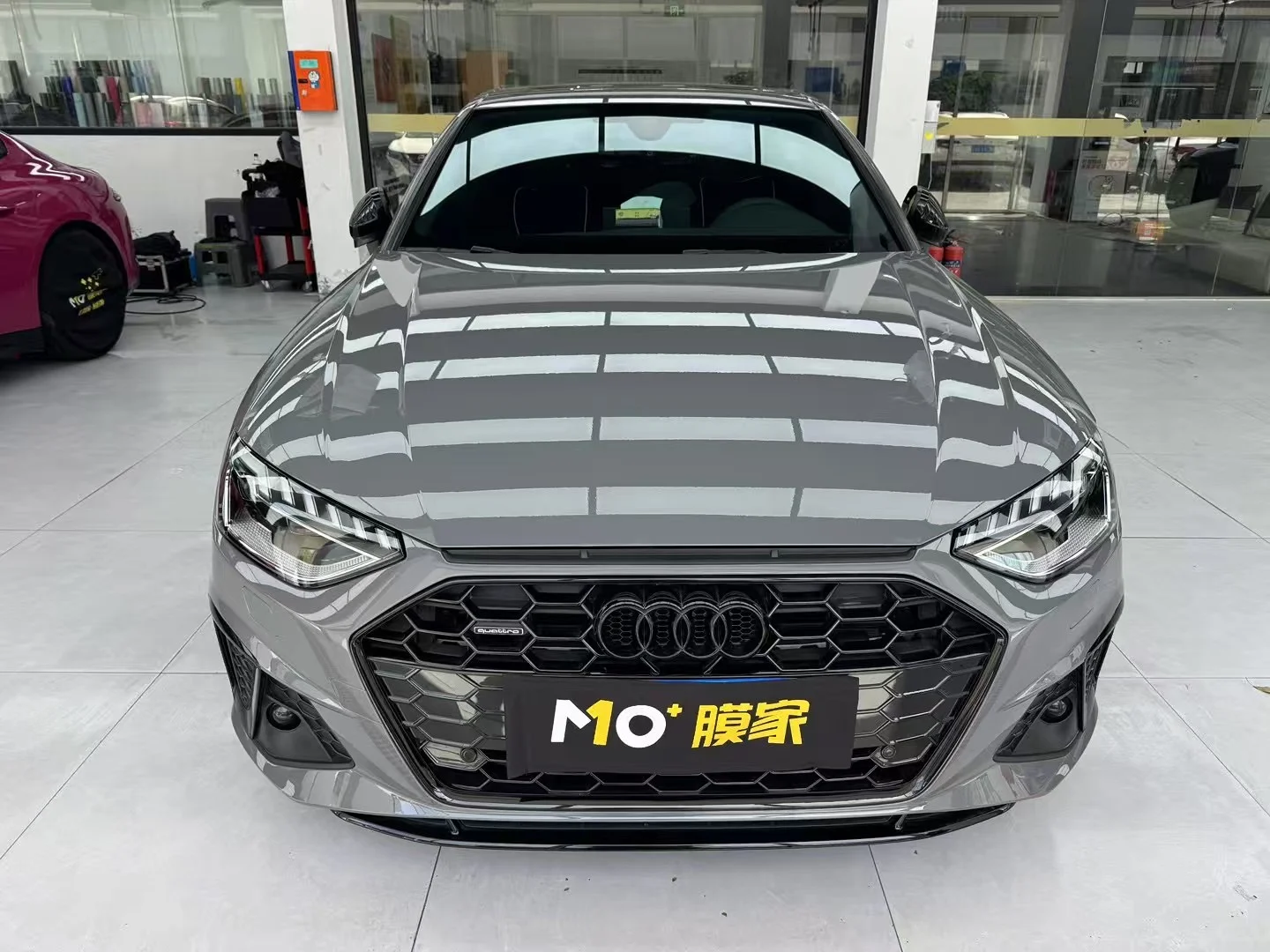 ELOV PPF-CP203 Glossy Dark Grey color PPF application on car - image 3