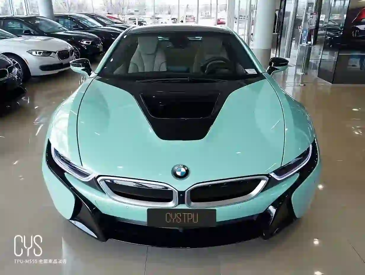 ELOV PPF-CP216 Gold Crystal Light Blue color PPF application on car - image 1