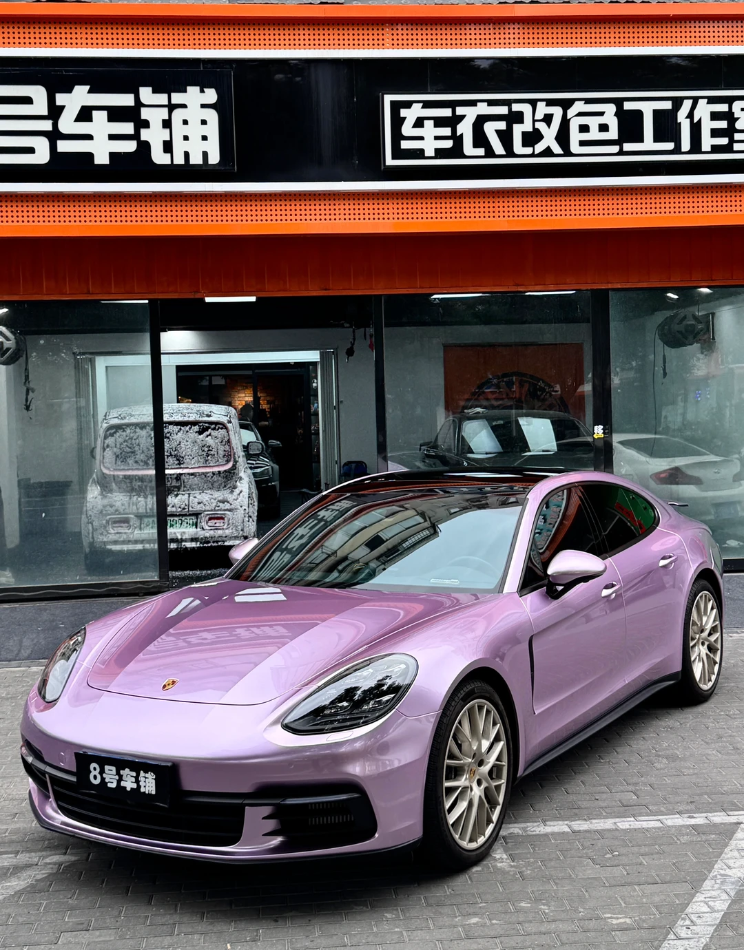 ELOV PPF-CP220 Liquid Metallic Jedi Pink color PPF application on car - image 2