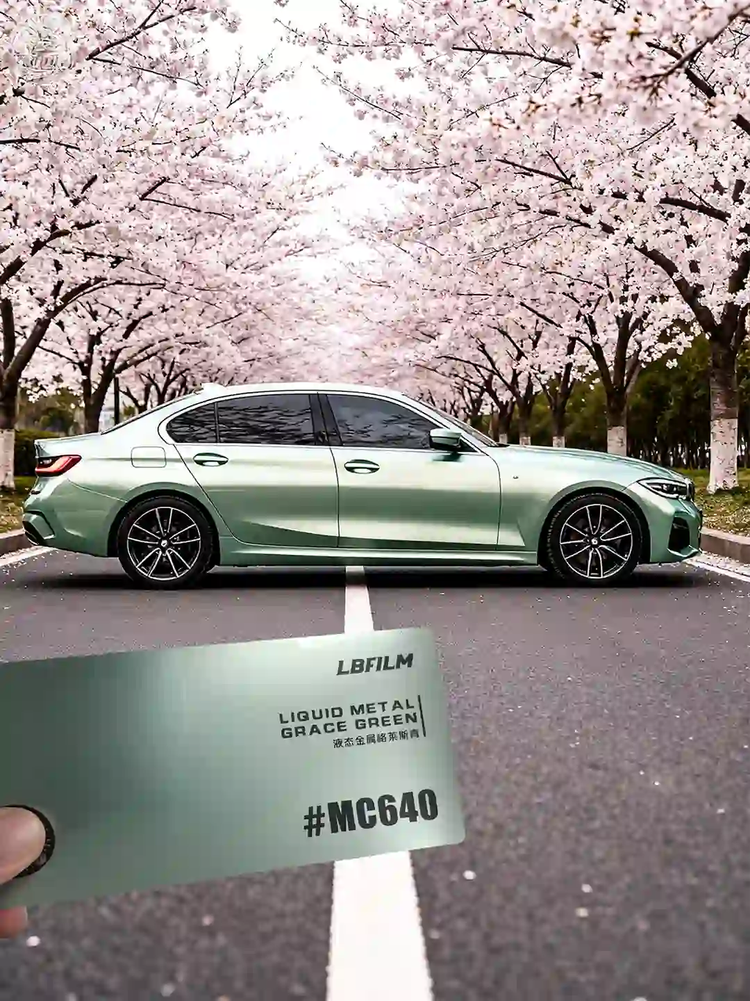 ELOV PPF-CP225 Liquid Metallic Grace Green color PPF application on car - image 1