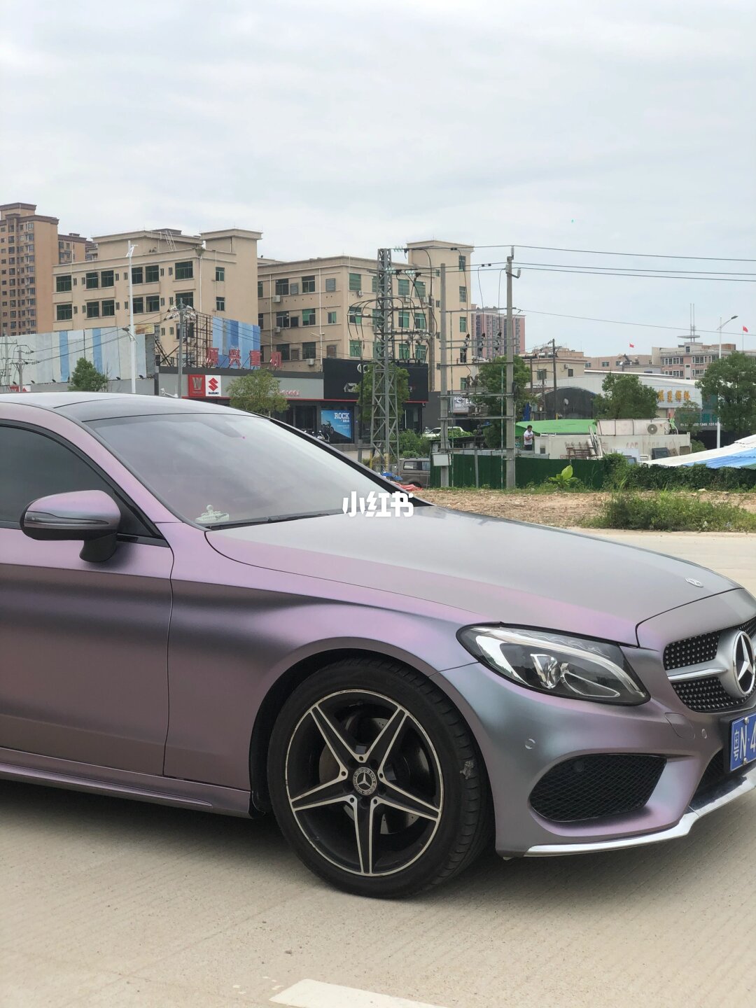 ELOV PPF-CP245 Capri Gray Purple Matte color PPF application on car - image 3