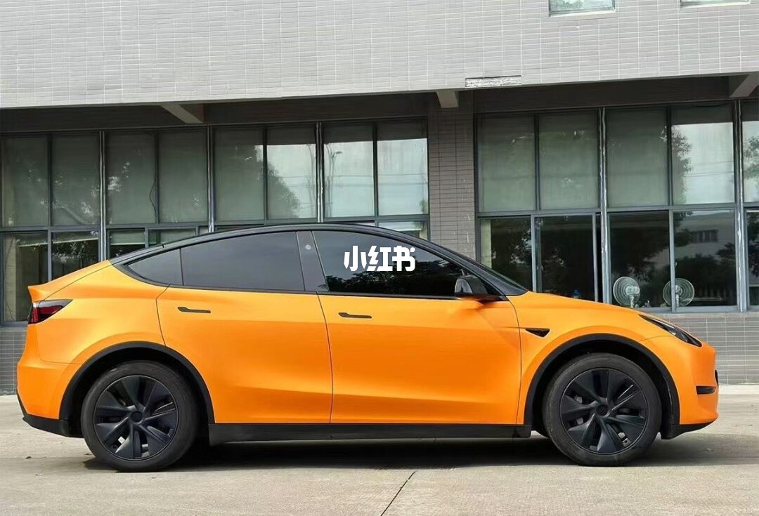 ELOV PPF-CP253 Matte Shining Orange color PPF application photo on car