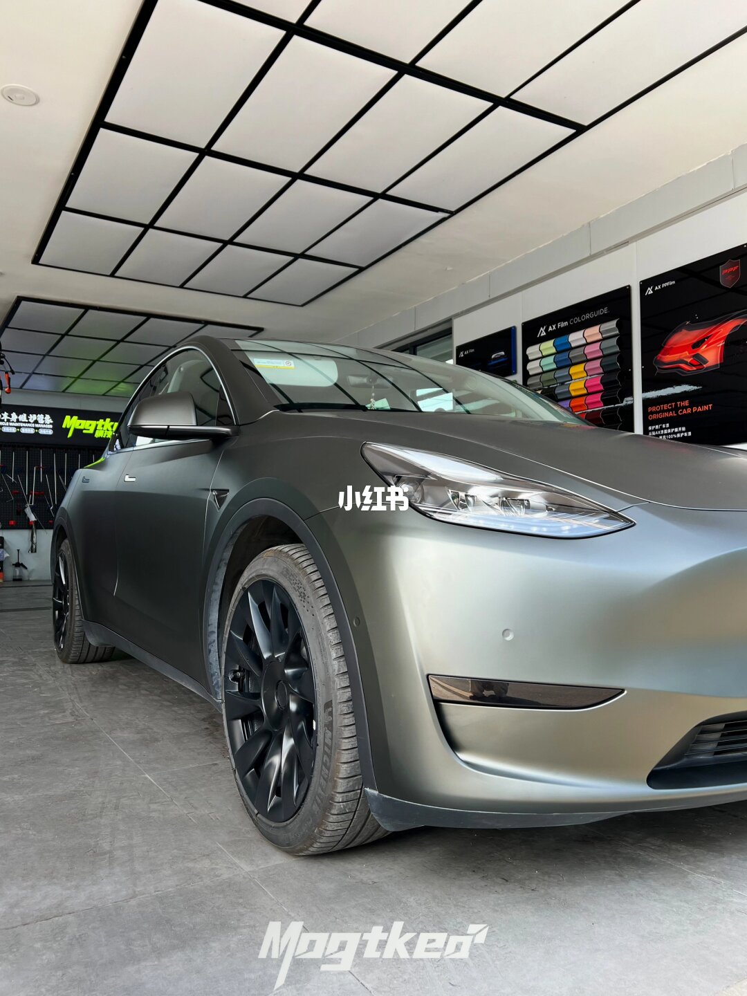 ELOV PPF-CP255 Matte Mysterious Green color PPF application on car - image 2
