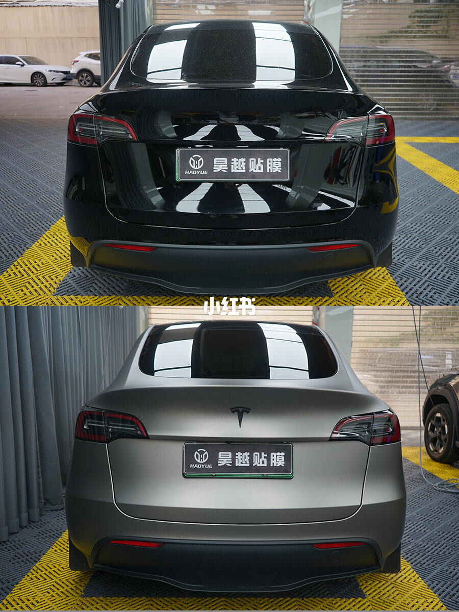 ELOV PPF-CP267 Matte Electroplated Tungsten Steel color PPF application on car - image 2