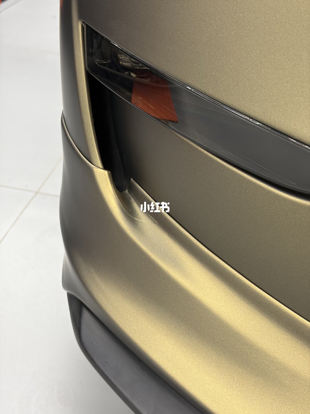 ELOV PPF-CP270 Satin Gold Green color PPF application on car - image 3