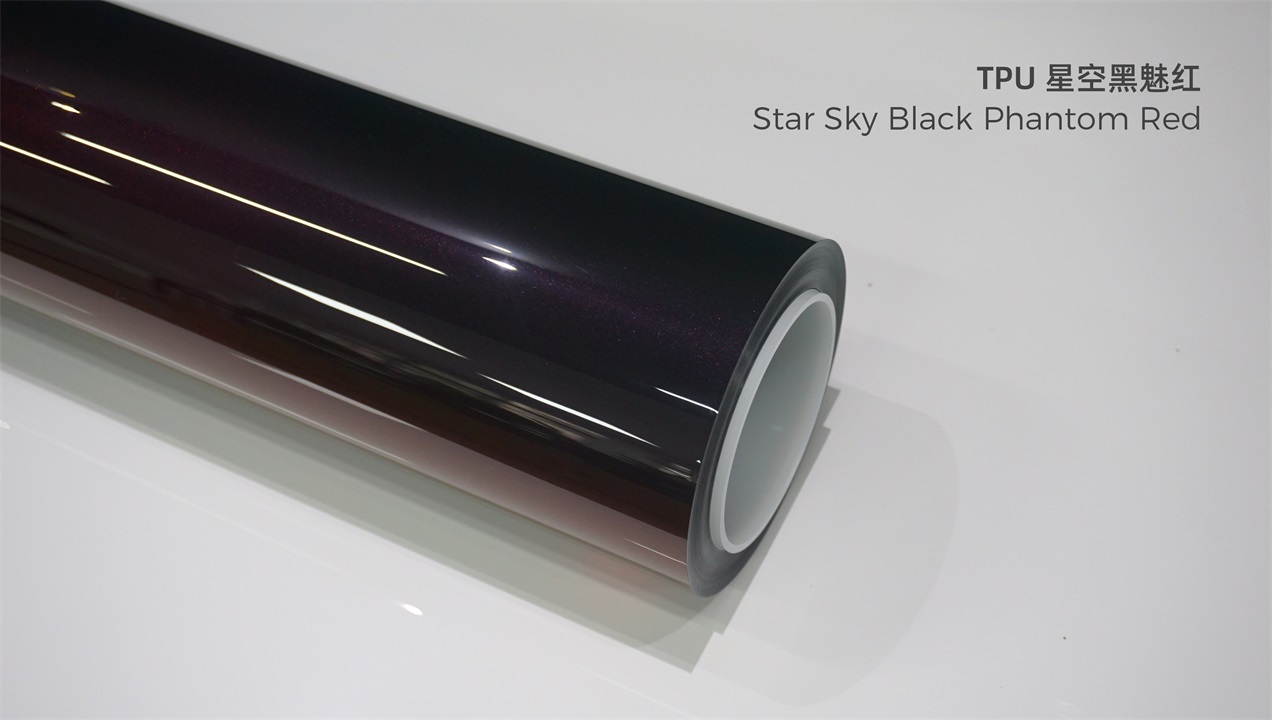 ELOV PPF-CP299 Starry Black Phantom Red color paint protection film roll
