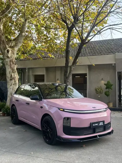 ELOV PPF-CP001 Oolong Milk Tea Powder color PPF application on pink SUV - image 2